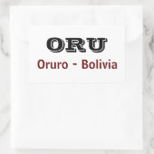 Adesivo Oruro - Bolivia Rechthoekige Sticker (Tas)