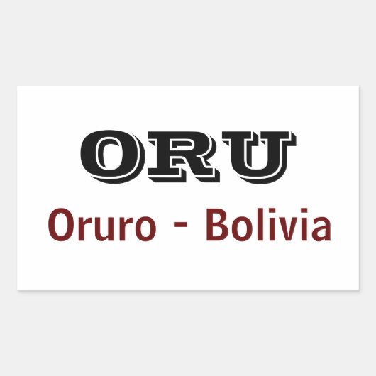 Adesivo Oruro - Bolivia Rechthoekige Sticker (Voorkant)