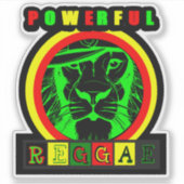 Adesivo Powerful Reggae Sticker (Voorkant)