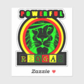 Adesivo Powerful Reggae Sticker (Vel)