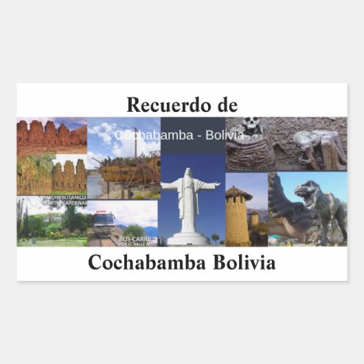 Adesivo recuerdo de Cochabamba Boilivia Rechthoekige Sticker (Voorkant)