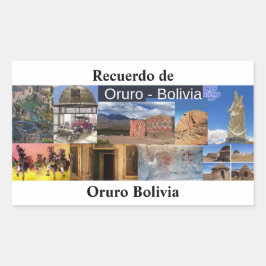 Adesivo recuerdo de Oruro Bolivia Rechthoekige Sticker