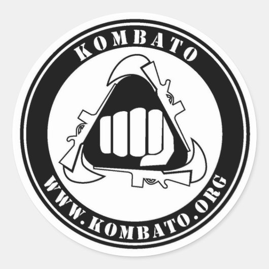 Adesivo redondo do Kombato Ronde Sticker (Voorkant)