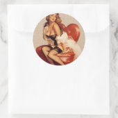 adesivo redondo pin up ronde sticker (Tas)