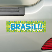 Adesivo retangular "Brasil na copa" Bumpersticker (Op auto)