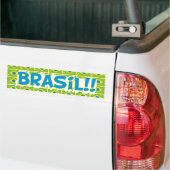 Adesivo retangular "Brasil na copa" Bumpersticker (Op Truck)