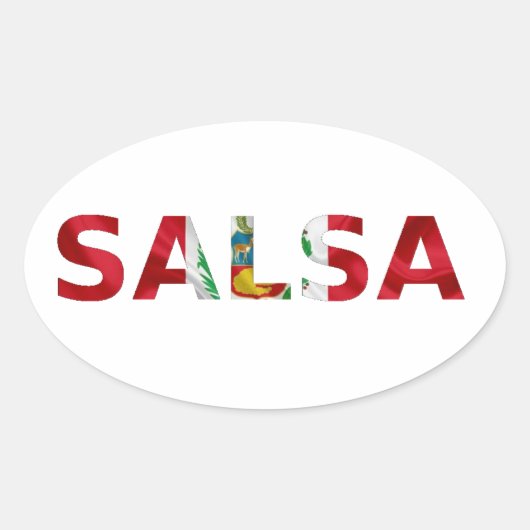 Adesivo salsa Perú Ovale Sticker (Voorkant)