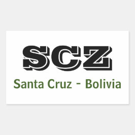 Adesivo SCZ Santa Cruz Bolivia Rechthoekige Sticker