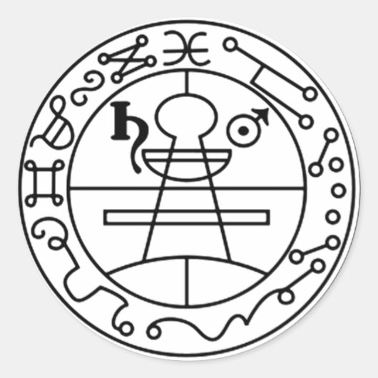 Adesivo Selo de Salomão Goétia Ronde Sticker (Voorkant)