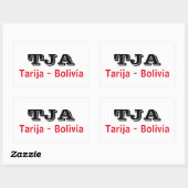 Adesivo Tarija Bolivia Rechthoekige Sticker (Vel)