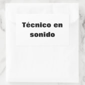 Adesivo técnico en sonido rechthoekige sticker (Tas)