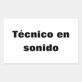 Adesivo técnico en sonido rechthoekige sticker