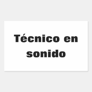 Adesivo técnico en sonido rechthoekige sticker