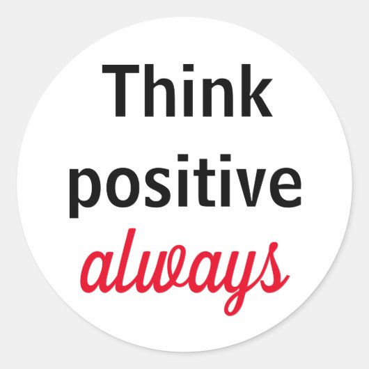 Adesivo Tkink altijd positief Ronde Sticker (Voorkant)