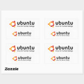 Adesivo Ubuntu - Linux for human beings Rechthoekige Sticker (Vel)