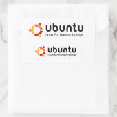 Adesivo Ubuntu - Linux for human beings Rechthoekige Sticker (Tas)