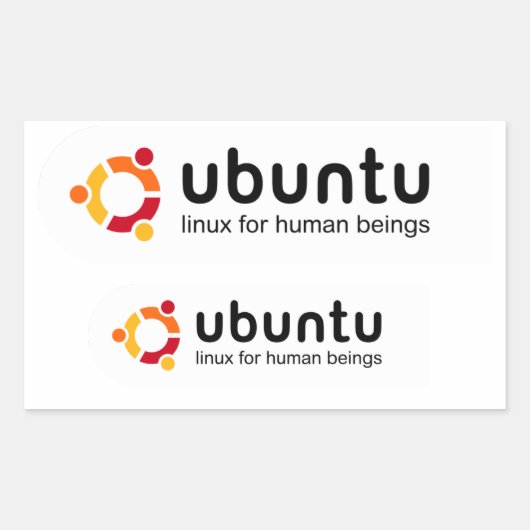 Adesivo Ubuntu - Linux for human beings Rechthoekige Sticker (Voorkant)