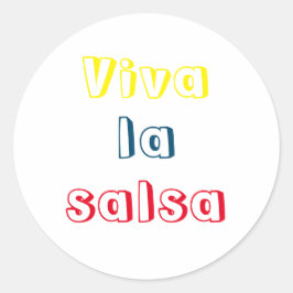 Adesivo viva la salsa ronde sticker