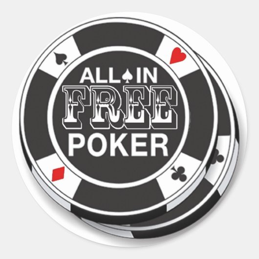 Adesivos Free Poker Ronde Sticker (Voorkant)