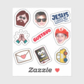 Adesivos personalizados com foto e nome sticker (Vel)