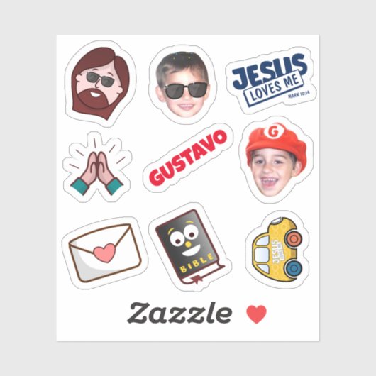 Adesivos personalizados com foto e nome sticker (Vel)
