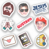 Adesivos personalizados com foto e nome sticker (Voorkant)