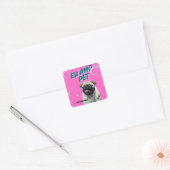 Adesivos Quadrados Pet Rosa Vierkante Sticker (Envelop)