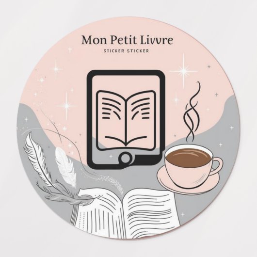 Adesivos redondos Mon Petit Livre Labels (Design 2)