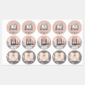 Adesivos redondos Mon Petit Livre Labels (Vel)