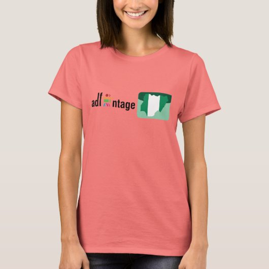 Adfantage Nigeria Logo & vlag T-shirt (Voorkant)