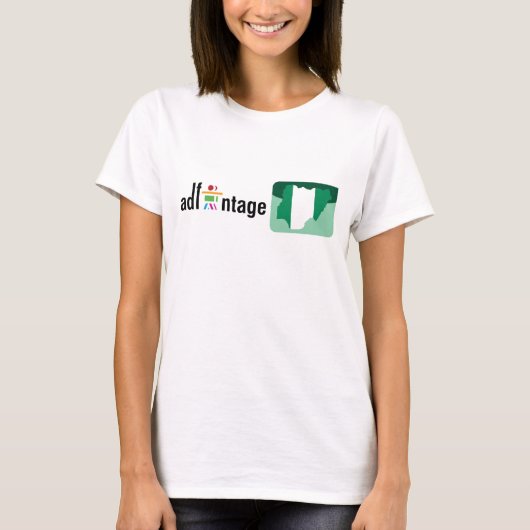 Adfantage Nigeria Logo & vlag T-shirt (Voorkant)