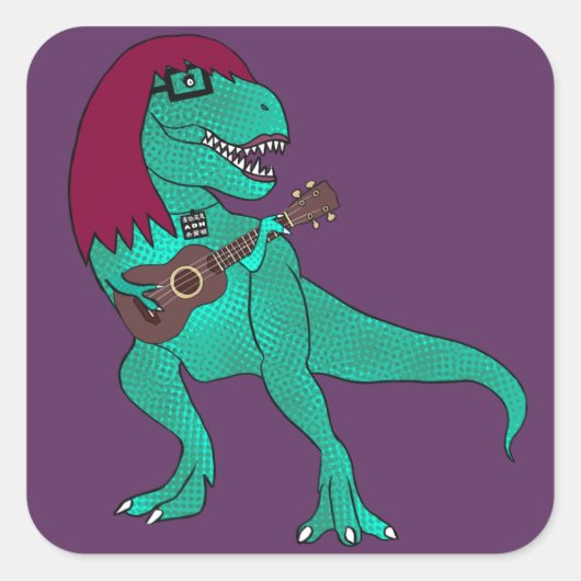 ADH T-Rex Vierkante Sticker (Voorkant)