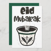 Adha Mubarak Eid Arabisch koffiekopje met kardemom Kaart (Voorkant / Achterkant)