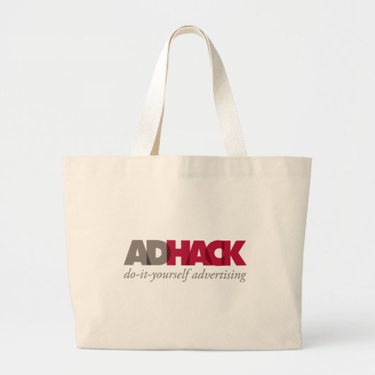 AdHack Logo Bag Grote Tote Bag (Voorkant)