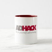 AdHack Logo Coffee-Mok Tweekleurige Koffiemok (Center)