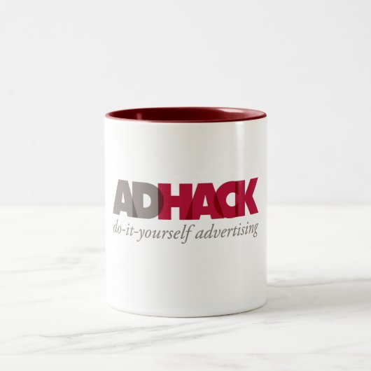 AdHack Logo Coffee-Mok Tweekleurige Koffiemok (Center)