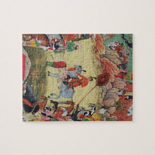 Adham Khan geeft een eerbetoon aan Akbar in Sarang Legpuzzel (Horizontaal)