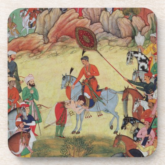 Adham Khan geeft een eerbetoon aan Akbar in Sarang Onderzetter (Voorkant)