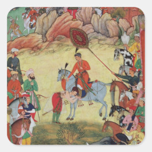 Adham Khan geeft een eerbetoon aan Akbar in Sarang Vierkante Sticker