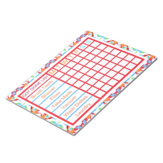 ADHD ADD Girl's Weeklijst voor vrouwen Notitieblok (Schuin)