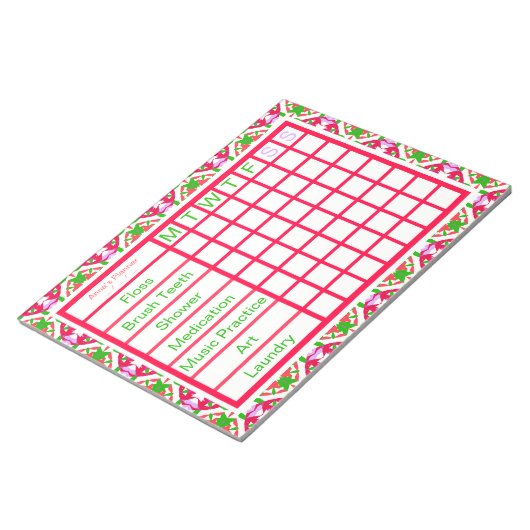 ADHD ADD Girl's Weeklijst voor vrouwen Notitieblok (Schuin)