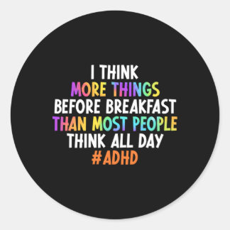 ADHD ADHD Awareness ADHD Warrior ADHD Ondersteunin Ronde Sticker