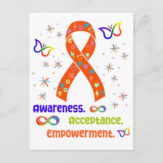 ADHD Advocacy Ribbon Briefkaart (Voorkant)