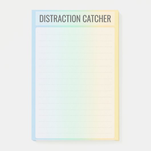 ADHD Afleidingsvanger Studie Brain Dump Post-it® Notes (Voorkant)