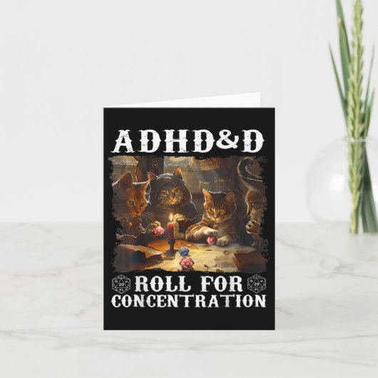  ADHD & AMP; D Roll voor Concentratie Grappig Ga Kaart (Voorkant)