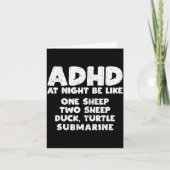 Adhd At Night Be Like Funny Adhd Quote  Kaart (Voorkant)
