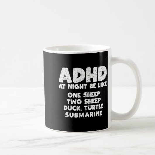 Adhd At Night Be Like Funny Adhd Quote  Koffiemok (Rechts)