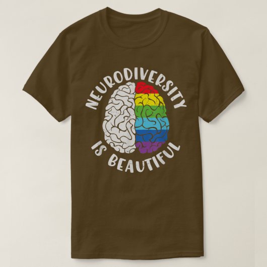 AdHD Autisme Bewustmaking Neurodiversity is Beaufu T-shirt (Design voorkant)