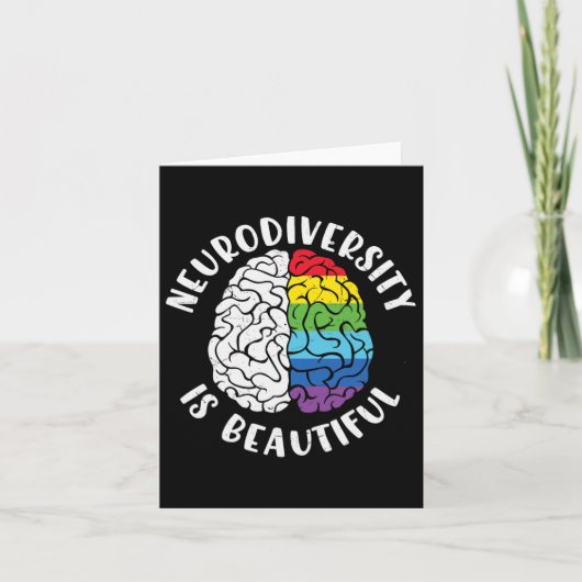 ADHD Autisme Bewustzijn Neurodiversiteit is mooi Kaart (Voorkant)
