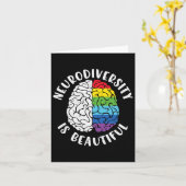 ADHD Autisme Bewustzijn Neurodiversiteit is mooi Kaart (Gele Bloem)
